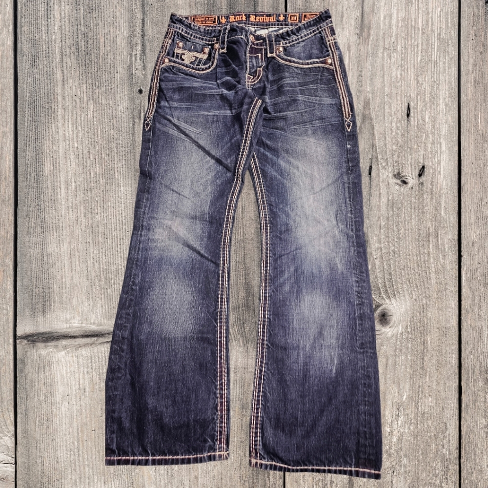 Mens Rock Revival Jeans